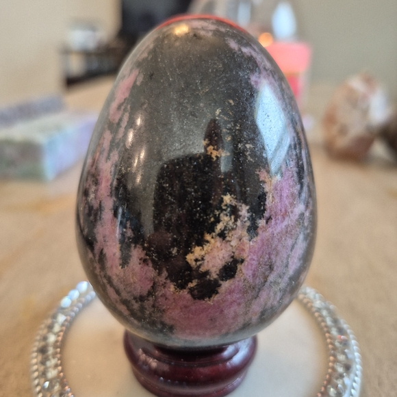 None Other - Natural Rhodonite Crystal Egg #5 New